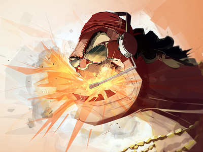 TORGUE!! borderlands character digital illustration orange paint
