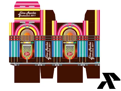 Jukebox advertisin graphic design packaging