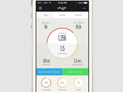 Vigr App app design fitness flat ios ios7 iphone iphone5s mobile workout