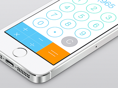 iOS7 Calculator 5s calculator ios ios7 iphone keypad numbers redesign