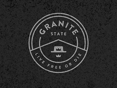 Granite State badge black branding bad breaking bad crown granite hat kings texture