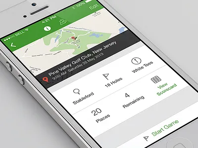 CG Game Details game golf ios7 map rounds