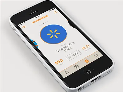 Prize Home Screen flat game gift card ios7 play prize win