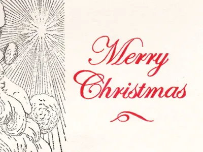 Merry Christmas correspondence lettering