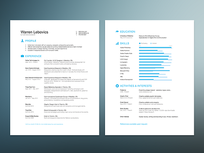 Résumé chart clean cv graph icons resume wlebovics