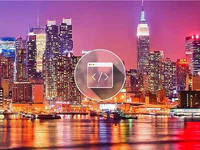 Flat -n- Blur Icon blur code css design flat html icon new york nyc ui
