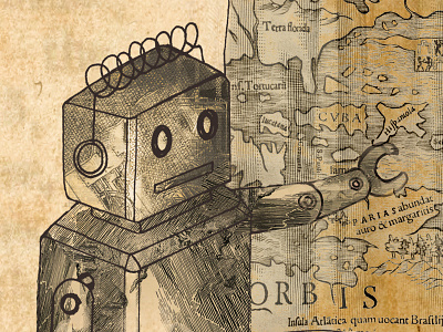 Geocoding On Rails Cover illustration robot thoughtbot