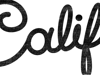 California california lettering script type