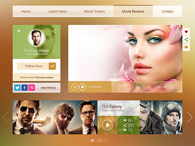 UI Kit (Movies) design drawingart photoshop test ui ui kit ux work