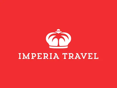 Imperia Travel crown imperia logo palm tree travel tropic