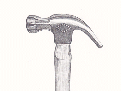 Hammer illustration in full | Hammer&Dime art business card drawing hand drawn illustration