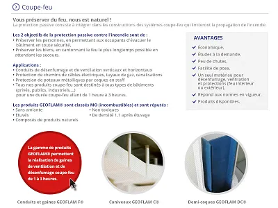 Webdesign Firestop Product clean corporate design fire flat interface minimal ui ux webdesign website