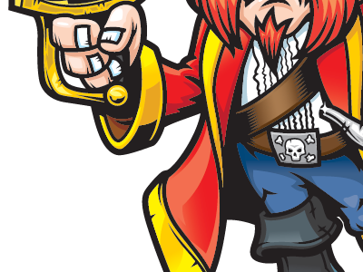 Pirate Front Yard parrot pirate red beard sword
