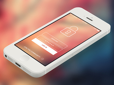 IOS7 Login Screen app clean flat icon ios7 iphone lock screen login minimal screen simple