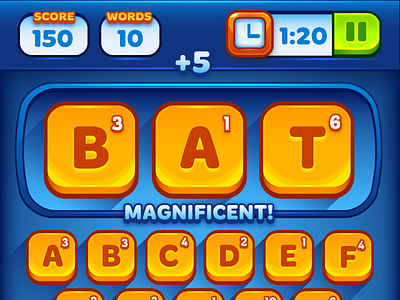 Word Morph Main Game Screen ap game ios mobile ui word game