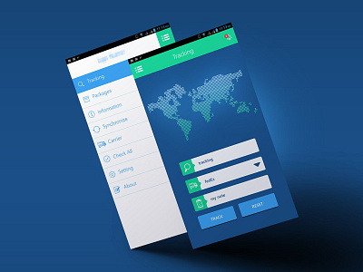 Android Parcel Tracking App android app button design icons map notification pakistan parcel tracking ui ux