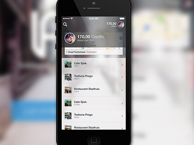 Profile list view blur blurred depth list maps page profile transparency user view