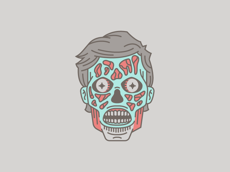 They Live alien avatar halloween illustration monster movie vector zombie