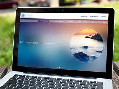 Website For Medical Equipment Company blurred image full width image landing minimalist uiux web design web ui