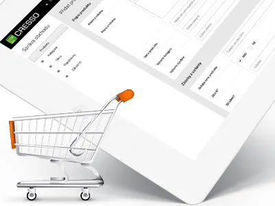 Ecommerce CMS admin agency b2b cms control design ecommerce flat panel shop visualcreative