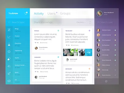 Social network blured desktop flat social