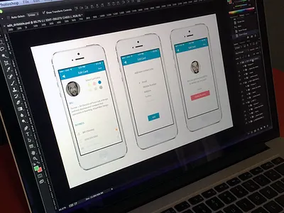 Clique App app clique contacts flat flat design focus lab icons responsive ui design web design wireframes