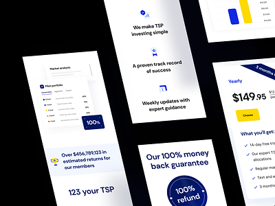 TSP Pilot: Product website for TSP investment platform digital product federal finance fintech flat style illustrations investment landing page logo marketing website product website saas design saas product tsp uiux web web design