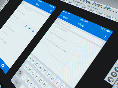 Dropbox App Files Page app apple blue dropbox files flat ios7 iphone redesign ui uiux