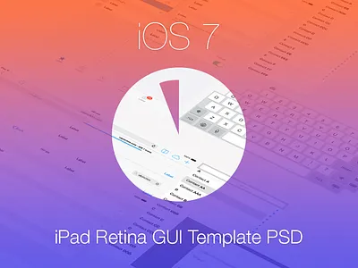 iPad GUI Template PSD iOS7 5 apple design freebies graphics gui ios7 ipad iphone psd retina template