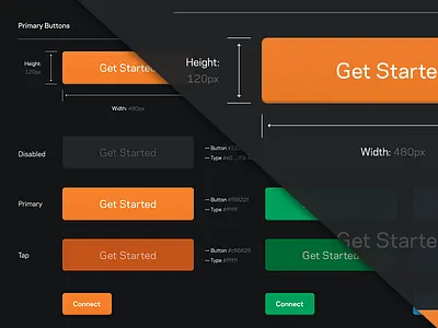 iPad App - Primary Buttons buttons ipad states styleguide