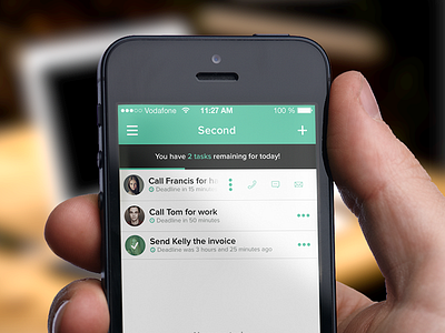 Tasks with people app appliation connect ios7 iphone people remind task todo ui