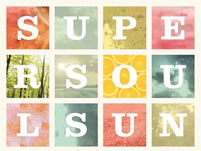 Super Soul Sunday booklet branding identity religious typography