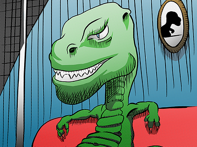 Dino colorful dino dinosaur gradients halftone photoshop yiynova