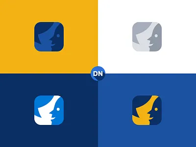 DN NEUE blue designer news flat gray icon iphone layervault psd white yellow