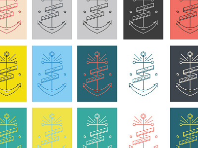 Color Combinations anchor colors combinations linear lines options star typographic verse
