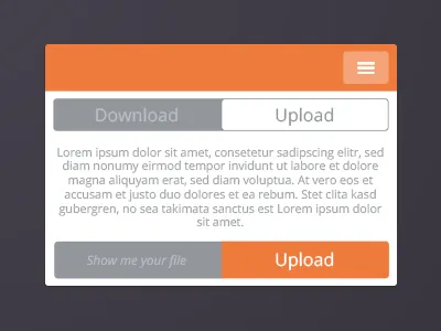 Upload UI remake flat interface intersensus ios7 kit minimal orange simple ui upload ux