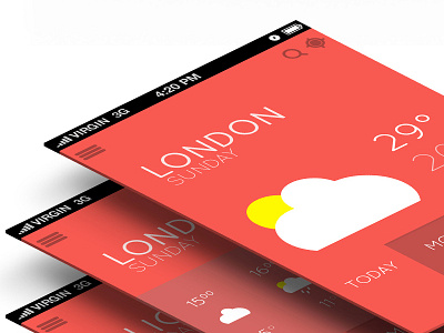 Flat Weather Application bbc weather flat weather ios 7 london app