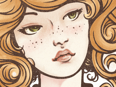 Coco Victoria character design girly redhead spunky unruly