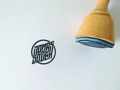 Name Stamp II brand custom type grid ink lettering logo logotype name personal stamp type vector