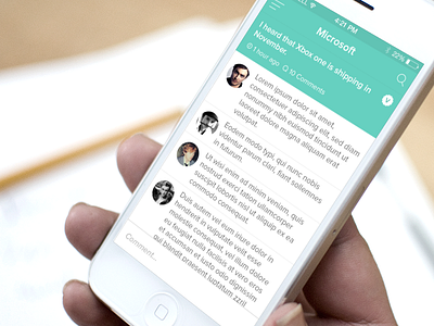 Discussion App app design flat ios iphone ui user interface ux