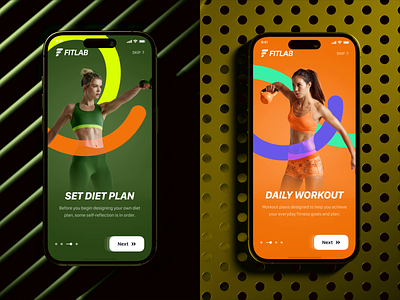 Fitlab - Onboarding Experience animation app design behance case study concept exercises fitness app fitness application fitness plan fitness tracker gym healthcare interaction ios mobile app nutrition tracker personal training product design sport workout app