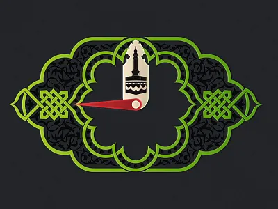 Wathakker El Qibla compass dark el ios7 islam mecca muslim pray qibla wathakker