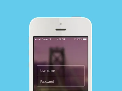 Side Project | Log in and Sign up pages blur flat flat design form icons ios 7 iphone mockup sign in sign up ui ux