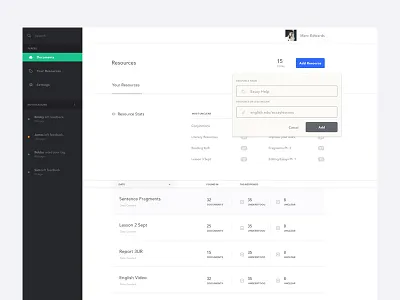 Resources flat minimal resources ui ux white