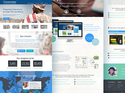 Nonprofit website clean design layout long pages minimal nonprofit parallax responsive ui ux web website