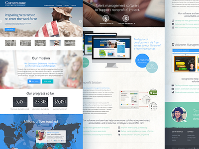 Nonprofit website clean design layout long pages minimal nonprofit parallax responsive ui ux web website