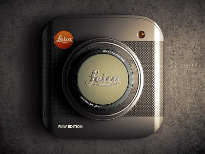 Leica Raw Edition iOS icon app camera icon ios ios7 leica lens moscow russia texture ui