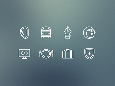 Octopus Iconography camera flat glasses heart icon iconography icons ios7 set stroke symbol thin