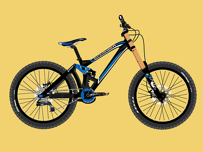2012 Mondraker Summum Pro Team DH bicycle bike illustration mountain bike mtb vector