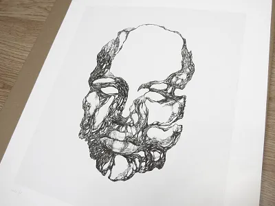 Face 01 digital face graphic illustration lineart photoshop drawing print